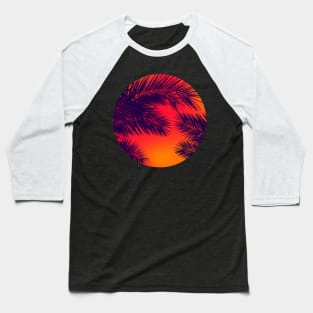 Palm Tree Sunset Baseball T-Shirt